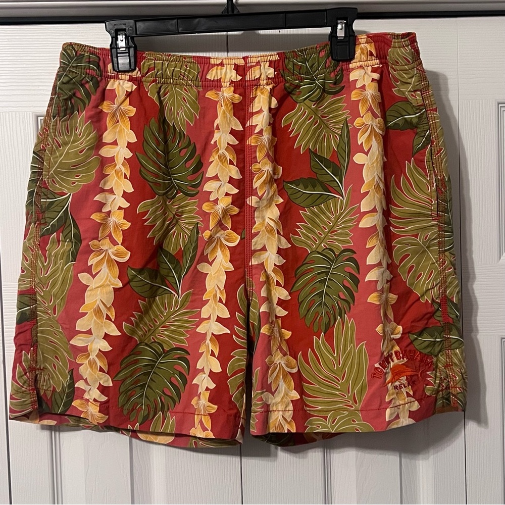 Tommy Bahama Relax Tropical Palm Swim Trunks Shorts Size Medium